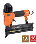 Straight Shooter 18 Gauge Pneumatic Brad Nailer And Twofer Air Stapler crafted from lightweight aluminum, shown in detail.