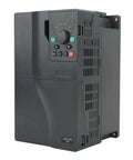 Heavy Duty 11KW VFD Inverter Drive Box With Beefed Up Cooling System And Aluminum Block For Efficient Motor Control On Pumps And Fans Delivering Badass Reliability At 380V AC Power Supply Level Round The Clock. black 11KW VFD inverter drive with cooling vents and control panel for pumps and fans
