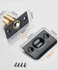 Black Closet Door Ball Catch Hardware Set Durable Brass Core Low Profile Concealed Latch No Fuss Smooth Quiet Closure