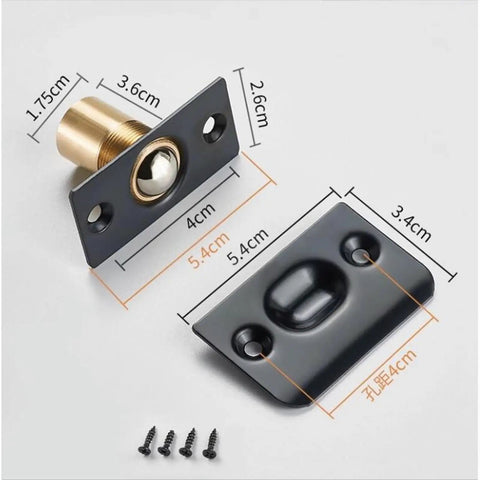 Black Ball Catch Door Hardware For Internal Doors Closets Gates And Cabinets Secure Versatile Beads Lock with dimensions