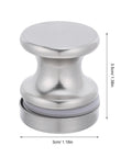 Two Pack Glass Shower Door Handles For Homes And Offices Silver Aluminum Alloy Round Single Hole Mount Heavy Duty