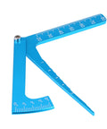 Dead Simple RC Camber Gauge And Toe Alignment Ruler For On Road Cars Rock Solid Build, blue aluminum measuring tool.