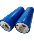 20Ah Cylindrical Lithium Iron Phosphate Battery for Industrial Energy Storage, showing copper terminals and blue casing.