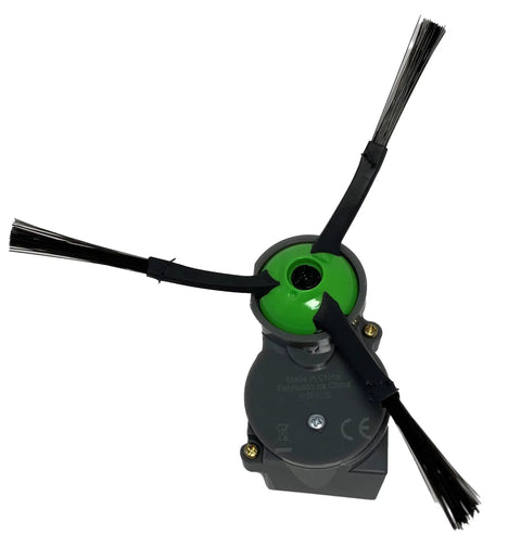 Authentic Roomba Side Spinning Brush Motor Module For J Series And I Series J5 J6 J7 J8 J9 E5 E6 I1 I3 I4 I5 I6 I7 I8 Fits 500 600 700 800 900 Series And More Easy Install For DIYers shown from top angle with green central hub.