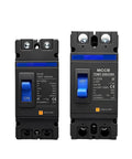 Moulded Case Circuit Breaker Workhorse With Overload Protection And Quick Short Circuit Cutoff Keeps Your Electrical Load Safe And Running Smooth Heavy Duty Industrial Grade Breaker Ready For Real World Use, 2P 125A and 250A front view