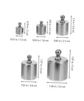 High Precision Calibration Weights For Digital Scales And Lab Use, Even Weight Distribution, shown in different sizes