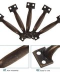 Vintage Style Metal Cabinet Handles Set Of 12 Curved Drawer Pulls For Kitchen Cabinets, Dressers, Closets And Doors, Rustic Hardware