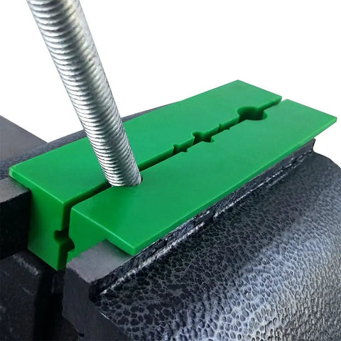 Soft Vise Jaw Pad For Metal And Wood Bench Vise Magnetic Protective Strip With Multi Groove Design holding metal rod