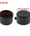 Heavy Duty Black Curtain Rod End Caps For One Point One Inch Diameter Rods Roman Head Finial Ends Metal Seals Set Of Four, 28mm