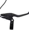 Waterproof Electronic Brake Lever Set For Ebikes With 2 Pin Waterproof Connector 20cm Long Delivers Safe Power Cut When Brakes Are Applied Easy To Install And Use, black aluminum alloy lever, side view.