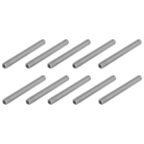 Hex Socket Set Screws Quarter Inch Twenty Threads Cup Point Full Thread Two Inch Length 304 Stainless Steel Grub Screws