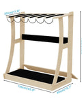 Easy Assembly Wooden Surfboard Rack For Six Boards With Foam Padding And Elastic Safety Straps Built Beefy For Serious Riders