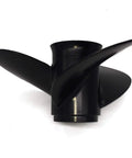 8.5 Inch Aluminum Propeller For Tohatsu Nissan Outboard Motors 8-9.8 HP, 3 Blade Black Powdercoated Aluminum, 12 Spline, Right Hand Rotation