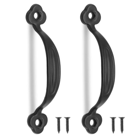 12 Pack Rustic Barn Door Handles Do It All Black 3 Inch Gate Pulls For Cabinets Closets Garage Drawers Indoor Outdoor Use 66mm Hole To Hole Screws Included
