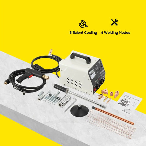 Spot Welder Dent Repair Kit For Auto Body 110V 3800A High Power Weld Tool With 6 Welding Modes 3000W Car And Truck Dent Puller Machine
