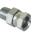 Half Inch Male Pipe To Half Inch Female Pipe Swivel Hydraulic Adapter One Thirty Second Restricted Industrial Hose Fitting Silver Beefy High Pressure Inline Swivel For Hoses And Pumps, silver inline fitting