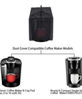 Waterproof Dust Cover for Coffee Makers Protects Keurig K Classic and K Compact Single Serve Machines with dust cover installed.