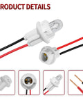 Close-up of T10 Extension Harness with Ten Bulbs and Ten Sockets for Brake Lights Turn Signals Daytime Running Lights