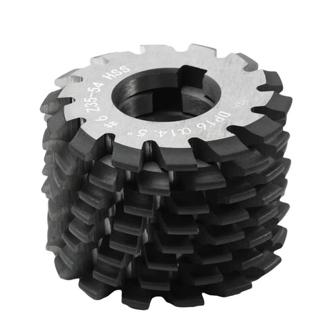 Premium Eight Piece Involute Gear Milling Cutter Set Forged From High Speed Steel For Milling Machines With 22 Mm Bore And 14.5 Degree Pressure Angle For Sick Precision Gear Cuts On Any Project