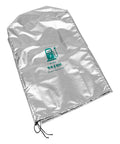 Rock Solid EV Wall Charger Cover Built To Crush Rain And UV Exposure Sleek Outdoor Shield in silver oxford cloth for protection.
