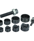 Manual Knockout Punch Kit With 1/2, 3/4, 1 And 1-1/4 Inch Dies, 7/8, 1-3/32, 1-11/32 And 1-11/16 Inch Holes, Ball Bearing Drive Bolts