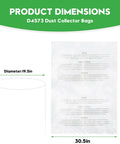 Heavy Duty Dust Collector Bag Thickened 19x33 Inches 5 Mil For Industrial Shop Vac Systems size diagram