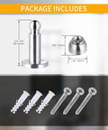 Heavy Duty Magnetic Door Stopper For Wall And Bottom Of Door With Adjustable Height From 3.15 To 4.8 Inches Windproof Anti Slip Stainless Steel SUS304 One Piece Construction Durable Premium Door Hardware For Home Office And Commercial Use, package includes screws and anchors