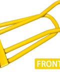 Front view of Eaves Seam Locker For Standing Seam Metal Roofs HTSL25E2 Edge Folding Tool in yellow for drip and rake edge bends.