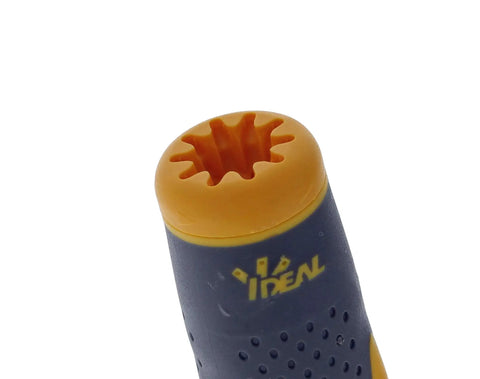 Handle of Pro Grade 9-In-1 Ratcheting Nut Driver And Screwdriver Set For Electricians, features chrome vanadium build.