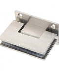 Heavy Duty Stainless Steel Glass Door Hinges 2 Pack for Cabinets and Showcases, close-up of rust-proof hinge bracket