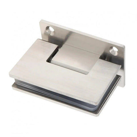 Heavy Duty Stainless Steel Glass Door Hinges 2 Pack for Cabinets and Showcases, close-up of rust-proof hinge bracket