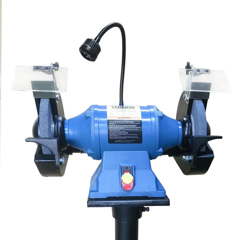 10 Inch High Output Bench Grinder With 1800 Rpm And 1 5Hp Motor showing cast base and sealed bearings for smooth operation.