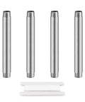 304 Stainless Steel Pipe Nipple Set Three Eighth NPT Male to Three Eighth NPT Male Heavy Duty SCH40 Pre Cut Six Inch Pipe for Plumbing Gas Hydraulic