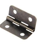 Sturdy Rotating Concealed Hinge Set 4 Pack 30x26mm Iron Vintage Style Furniture Hinges with two mounting holes.