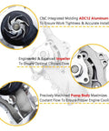 Tough As Nails Coolant Water Pump With Gaskets Fits Buick Encore Chevy Cruze Sonic Trax 1 4L Engine shows impeller and aluminum design.