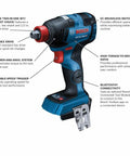 18V Brushless Dual Mode Impact Driver And Wrench With 1800 In Lbs Torque And 4200 IPM Two In One Hex Shank Power Groove Socket