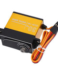 Heavy Duty Digital Servo Motor For All Terrain Trucks And Buggies 30Kg shown with yellow housing and wires for RC applications.
