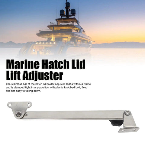 Stainless Steel 316 Marine Hatch Lid Stay Adjuster 8 To 14 Inches Boat Yacht Hatch Support With Plastic Knob Beefy Heavy Duty Lid Lift