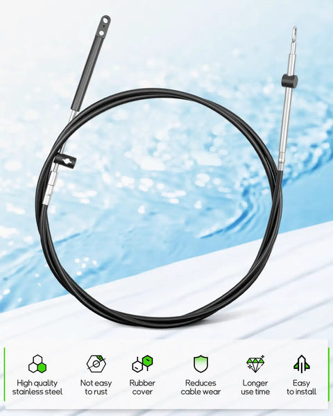 Outboard Throttle And Shift Control Cable Kit 10 Foot 2 Pack Fits Mariner Mercury Mercruiser Force Engines From 1965 To Present