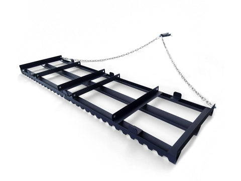 6 Foot Drag Harrow Driveway Grader Heavy Duty Tow Behind Landscape Rake with chain for ATV UTV Tractor