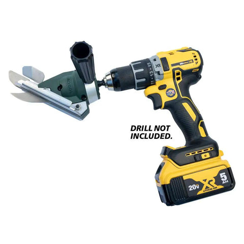 Snapper Shear Siding Pro Cordless Drill Attachment For Fiber Cement Siding Up To Five Sixteenth Inch Clean Quiet Cuts With Any 18V Drill Boss Grade Pro Contractor Tool For Fast Precise Siding Installations attached to drill