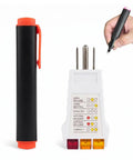 Grounding And Outlet Tester Kit For Home Electrical Safety, White Portable Plug In Detector For Quick Ground Check, Outlet Status, And DIY Wiring Troubleshooting with conductivity pen