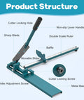Open Slot PVC Wire Duct Cutter for trunking and cover cutting with adjustable 45°/90° angles, double scale ruler, pro tool for electricians.