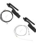 Beefed Up 36 Inch Mechanical Pedal Cable Assembly For LS Swaps Rock Solid Throttle Cable Clean Under Dash Routing Durable Pedal Linkage For Reliable Accelerator Performance And Easy LS Conversion, two black pedals with cables