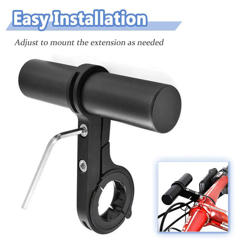 Heavy Duty Aluminum Bike Handlebar Extender Mount For GPS Speedometer And LED Light Lightweight Grippy Clamp Extension on bike