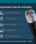 Coaxial Cable 100 Feet With PL 259 Male To Male Connectors For Ham Radio And RF Systems Low Loss LMR400 Style 50 Ohm