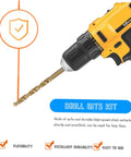 Heavy Duty 19 Piece Cobalt Steel Drill Bit Set High Speed Twist Bits For Metal Drilling Plastic And Engineering DIY Jobs That Gonna Last You A Long Time, 12V drill with cobalt bit
