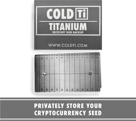 Titanium Seed Plates For Beefed Up Security In Crypto Seed Phrase Storage For Bitcoin And Ethereum Premium Cold Storage Metal