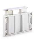 Magnetic Touch Latch Double Cabinet Catch No Handle Soft Close Drawer Stopper for kitchen cabinets hardware side view