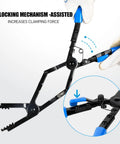 Image of 35 Degree Angled Long Hose Clamp Pliers With Locking Mechanism Extra Long Reach For Hard To Reach Hoses and Tight Engine Spaces.